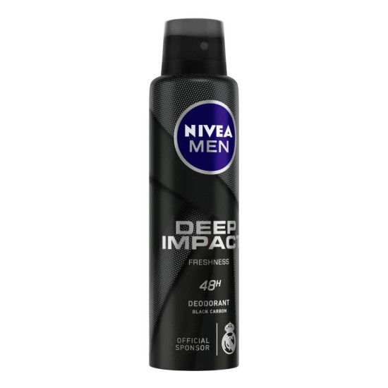 Nivea Deep Impact Freshness Deodorant Spray For Men - Long-lasting Freshness