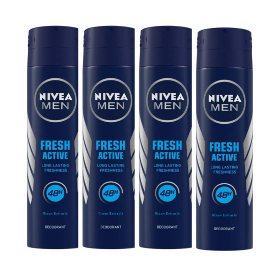 Nivea Fresh Active Original Deodorant and Face Wash Combo for Men - Long-lasting Fragrance