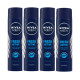 Nivea Fresh Active Original Deodorant and Face Wash Combo for Men - Long-lasting Fragrance