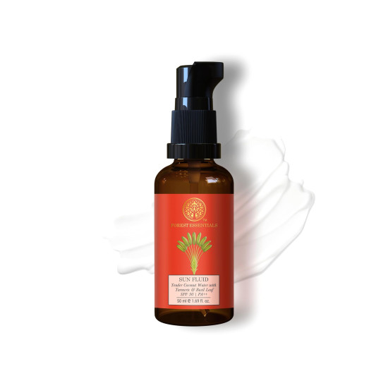 Forest Essentials Sun Fluid Sunscreen SPF 50 PA++ - Lightweight & No White Cast