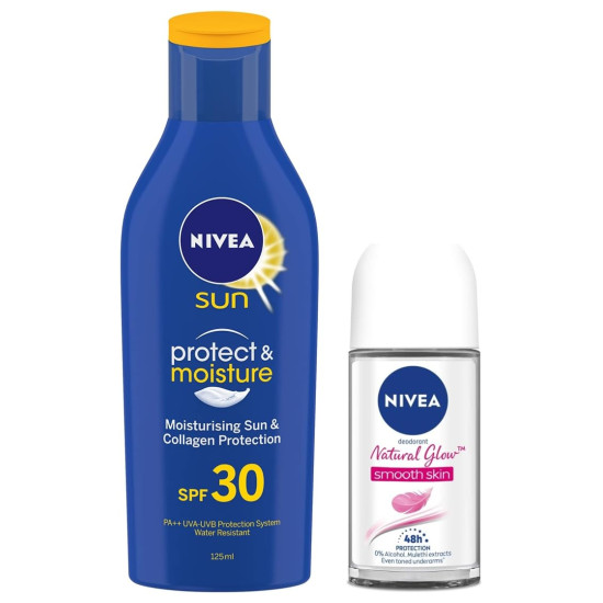 Nivea Deodorant Roll On & Moisturising Lotion - Whitening & SPF 30 Protection