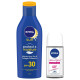 Nivea Deodorant Roll On & Moisturising Lotion - Whitening & SPF 30 Protection