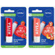 NIVEA Lip Balm, Fruity Strawberry & Peach Shine - Long-lasting Moisturization
