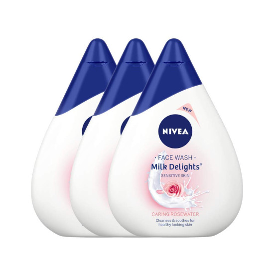 NIVEA Milk Delights Caring Rosewater - Gentle Cleansing for Sensitive Skin