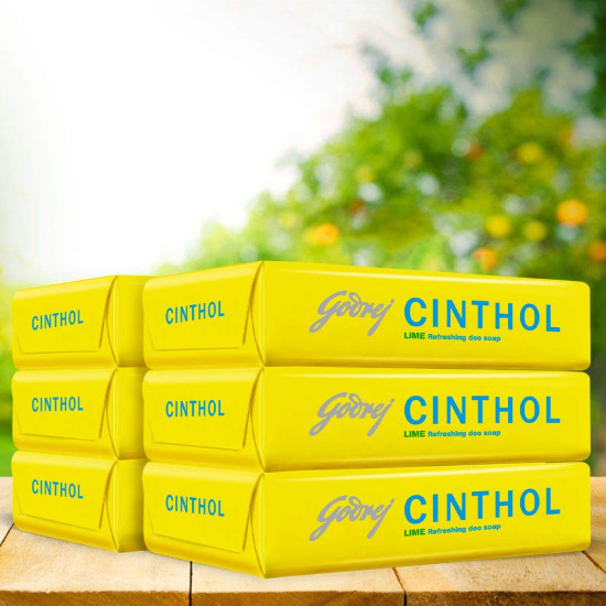 Cinthol Lime Soap, 100g (Pack of 6) - 99.9% Germ Protection & Lime Fresh Fragrance