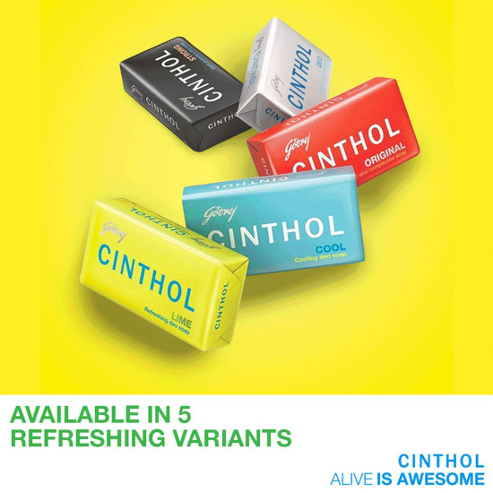Cinthol Lime Soap, 100g (Pack of 6) - 99.9% Germ Protection & Lime Fresh Fragrance