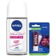 Nivea Deodorant Roll-On & Lip Balm for Women - Whitening & Shine