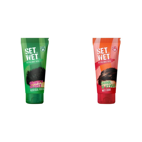 Set Wet Hair Gel Combo - Vertical Hold & Wet Look