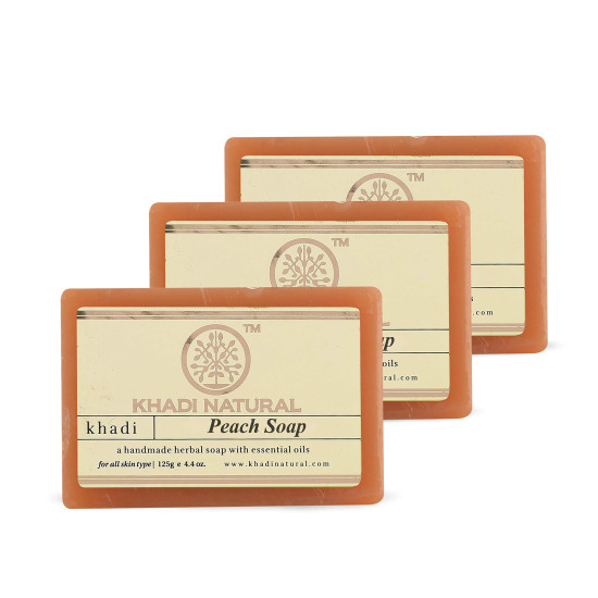 KHADI NATURAL Herbal Peach Soap - Moisturizing & Cleansing