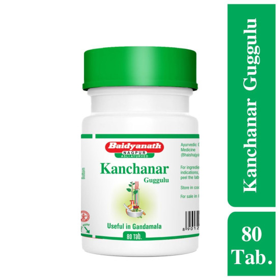 Baidyanath Kanchnar Guggulu 80 Tablets, Pack of 4