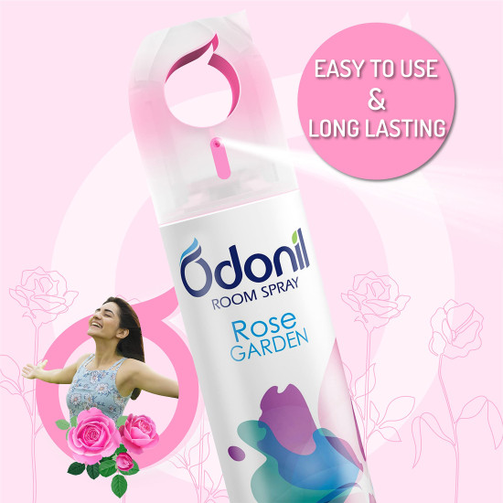 Odonil Room Air Freshener Spray - Rose Garden, 220 ml | Long Lasting Fragrance