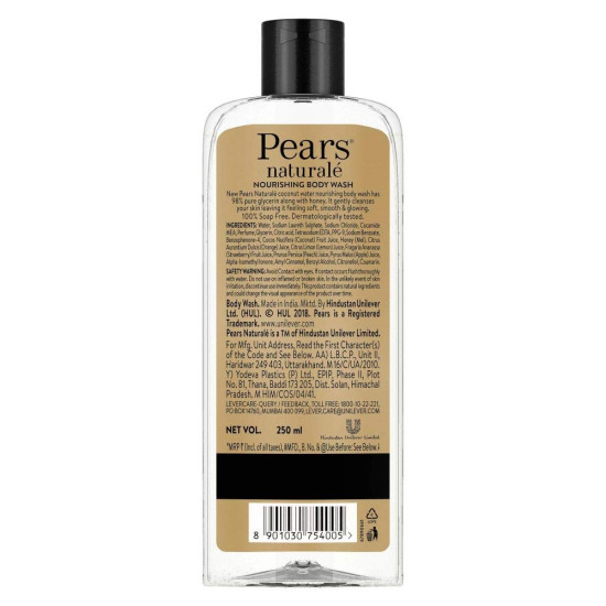 Pears Naturale Nourishing Coconut Water Body Wash 250 ml - 100% Natural Ingredients