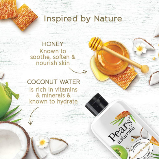 Pears Naturale Nourishing Coconut Water Body Wash 250 ml - 100% Natural Ingredients