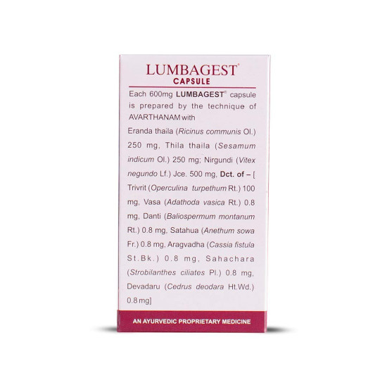 Kerala Ayurveda Lumbagest Capsule - Natural Back Pain Relief Kerala Ayurveda Lumbagest Capsule - Natural Back Pain Relief