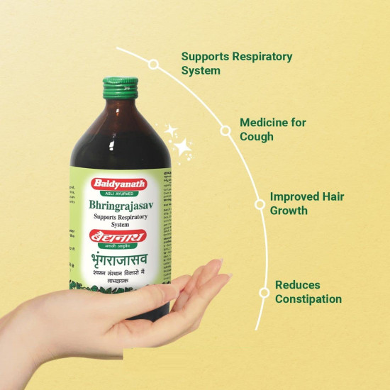 Baidyanath Bhringrajasava 450 ml Syrup - Natural Ayurvedic Health Tonic