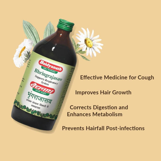 Baidyanath Bhringrajasava 450 ml Syrup - Natural Ayurvedic Health Tonic
