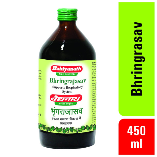 Baidyanath Bhringrajasava 450 ml Syrup - Natural Ayurvedic Health Tonic