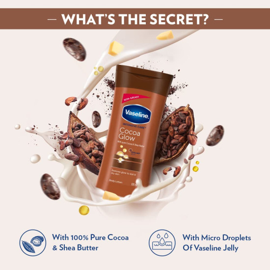 Vaseline Intensive Care Cocoa Glow Body Lotion 100 ml - Deep Moisturization
