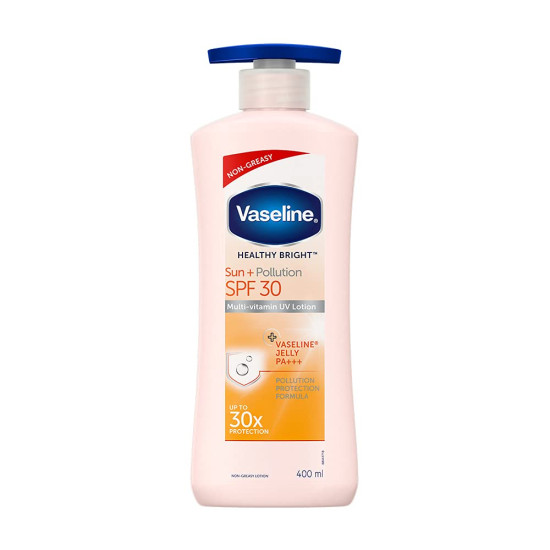 Vaseline Healthy Bright Sun + Pollution Protection Daily Moisturizer - SPF 30, 400ml