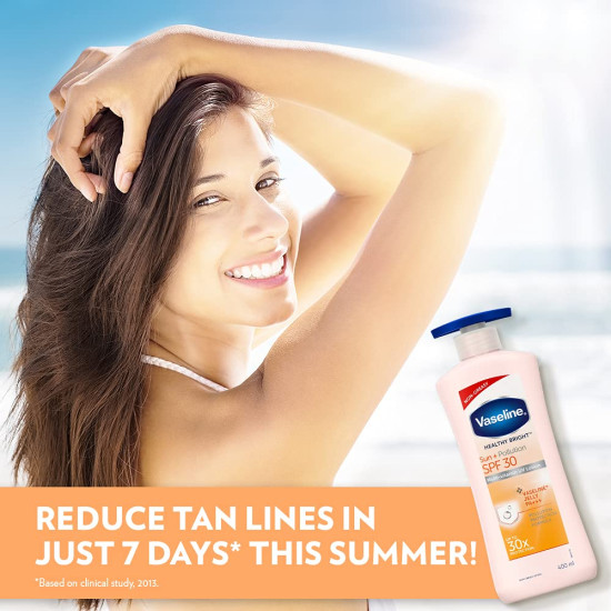 Vaseline Healthy Bright Sun + Pollution Protection Daily Moisturizer - SPF 30, 400ml
