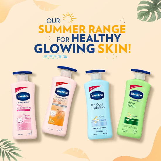 Vaseline Healthy Bright Sun + Pollution Protection Daily Moisturizer - SPF 30, 400ml