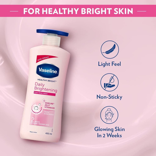 Vaseline Healthy Bright Body Lotion 400ml - Daily Brightening Moisturizer