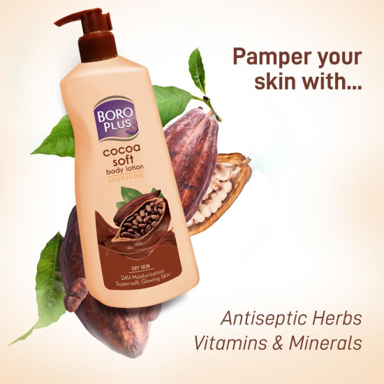 BOROPLUS Cocoa Soft Body Lotion - 24 Hour Moisturization