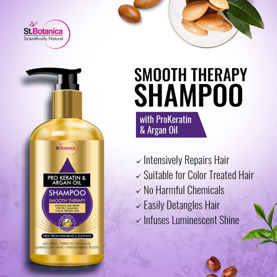 St.Botanica Pro Keratin & Argan Shampoo - Smooth & Hydrate Hair