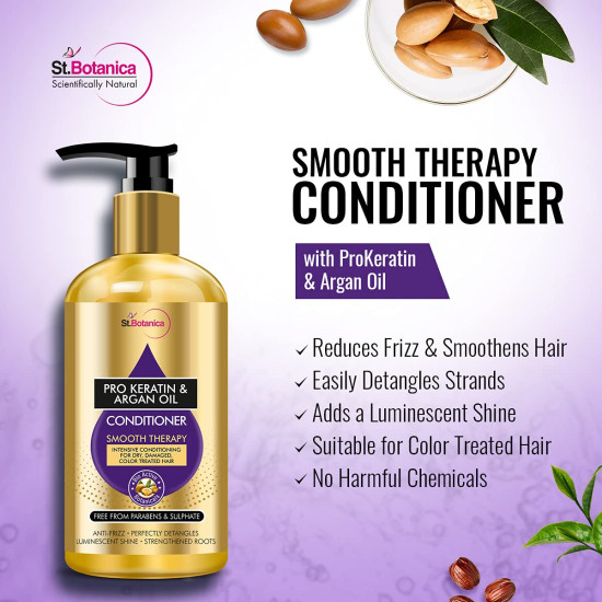 St.Botanica Pro Keratin and Argan Oil Smooth Therapy Conditioner - Frizz Free Hair St.Botanica Pro Keratin and Argan Oil Smooth Therapy Conditioner - Frizz Free Hair