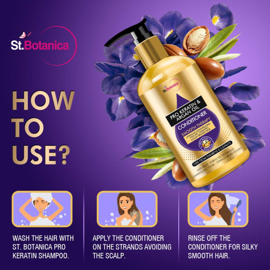 St.Botanica Pro Keratin and Argan Oil Smooth Therapy Conditioner - Frizz Free Hair St.Botanica Pro Keratin and Argan Oil Smooth Therapy Conditioner - Frizz Free Hair