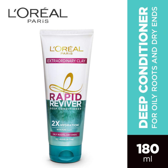 L'Oreal Paris Deep Conditioner - Rebalancing & Hydrating for Oily Roots & Dry Ends