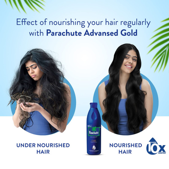 Parachute Advansed Gold Coconut Hair Oil - Pure Coconut Oil & Vitamin E