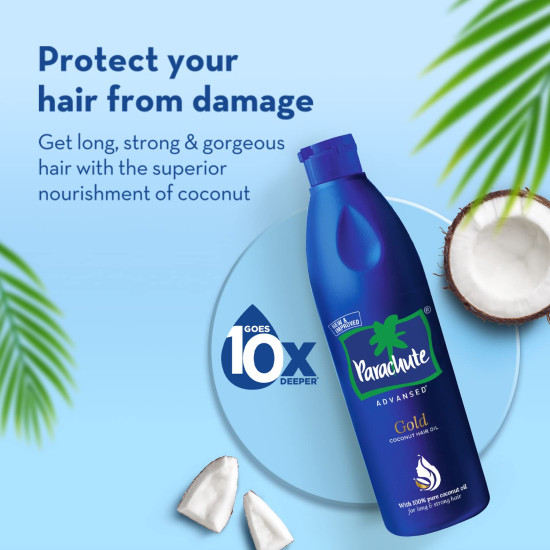 Parachute Advansed Gold Coconut Hair Oil - Pure Coconut Oil & Vitamin E