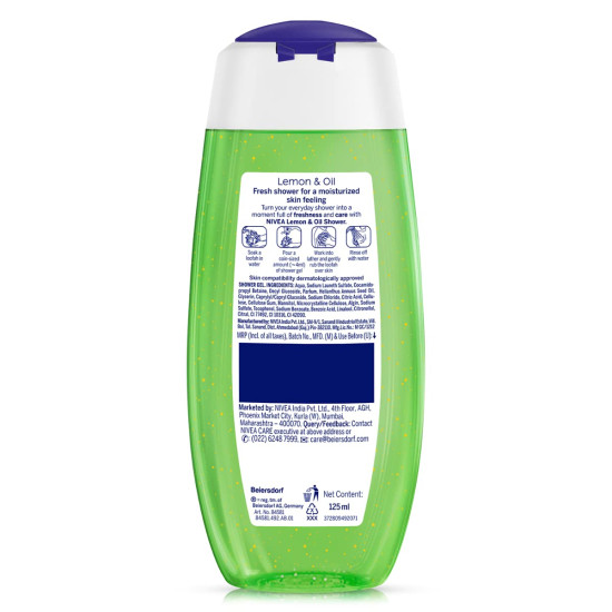 NIVEA Lemon and Oil Body Wash - Refreshing Lemon Scent & Care Oil