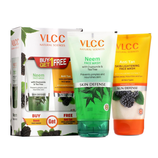 VLCC Neem & Anti Tan Face Wash - Dual Action Cleanser VLCC Neem & Anti Tan Face Wash - Dual Action Cleanser