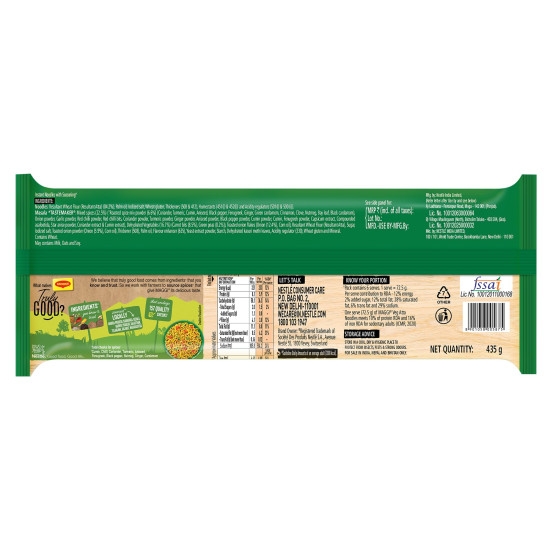 MAGGI Nutri-Licious Veg Atta Masala Noodles - Instant Noodles with 20 Spices & Herbs