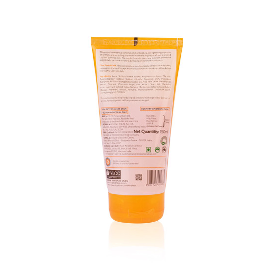 VLCC Turmeric & Berberis Face Wash - Anti Tan Skin Lightening - 150ml X 2