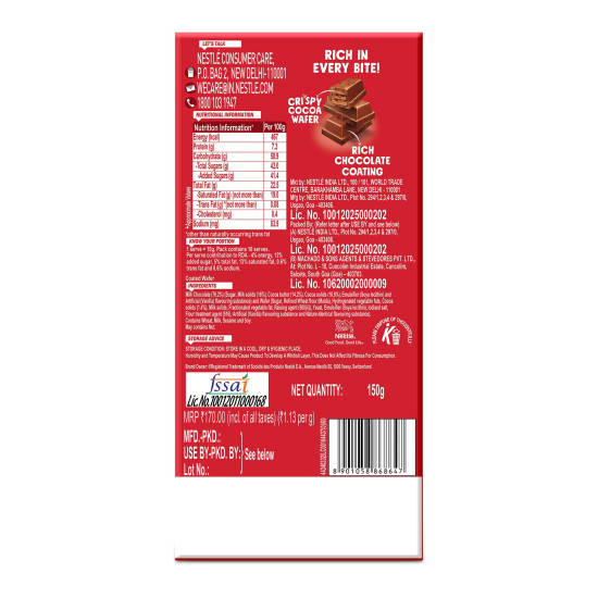 Nestle KitKat Rich Chocolate Coated Wafer - Valentine's Day Card Pack Edition