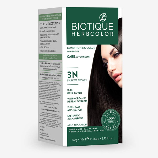 Biotique Herbcolor Conditioning Hair Colour - Ammonia Free with 9 Organic Herbal Extracts
