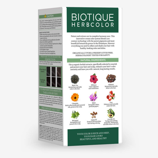 Biotique Herbcolor Conditioning Hair Colour - Ammonia Free with 9 Organic Herbal Extracts
