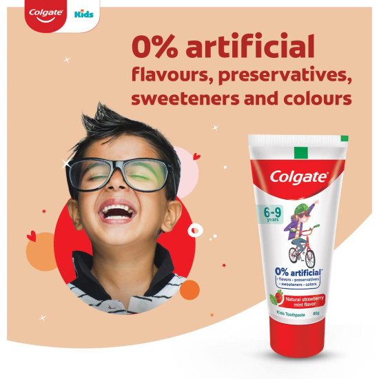 Colgate Kids Toothpaste - Natural Strawberry Mint - 0% Artificial Ingredients