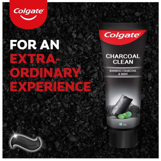 Colgate Charcoal Clean Toothpaste 120g - Deep Clean with Bamboo Charcoal & Wintergreen Mint