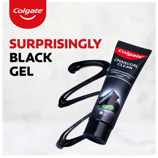Colgate Charcoal Clean Toothpaste 120g - Deep Clean with Bamboo Charcoal & Wintergreen Mint