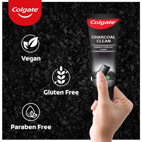 Colgate Charcoal Clean Toothpaste 120g - Deep Clean with Bamboo Charcoal & Wintergreen Mint