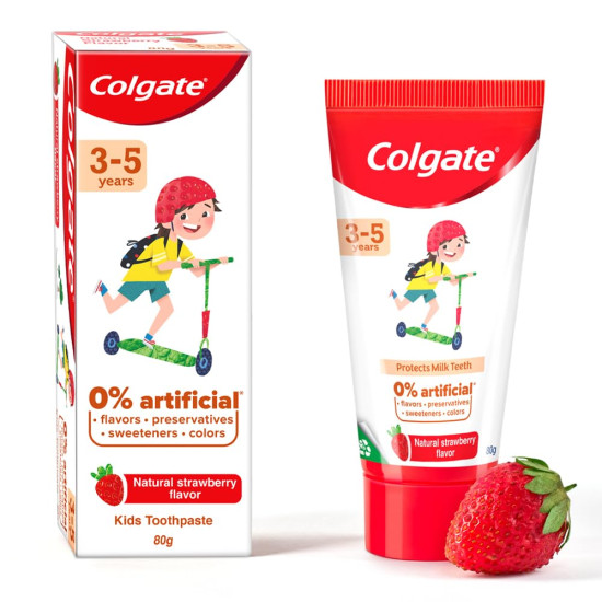 Colgate Toothpaste for Kids (3-5 years) - Natural Strawberry Flavour