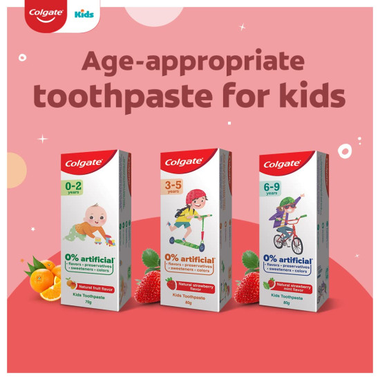Colgate Toothpaste for Kids (3-5 years) - Natural Strawberry Flavour