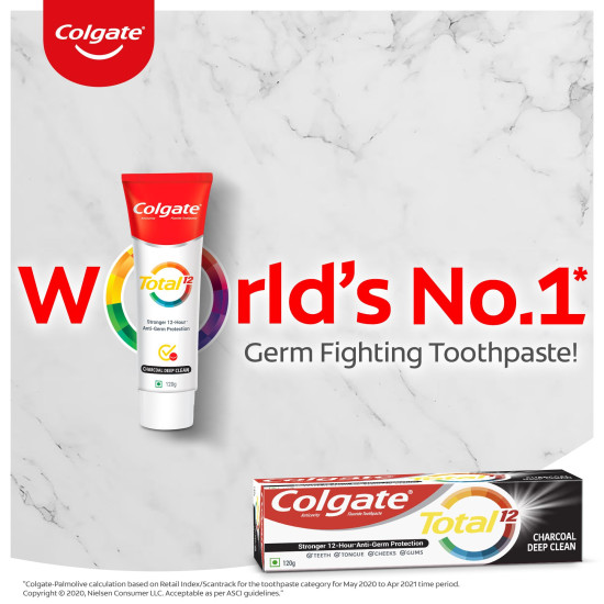 Colgate Total Charcoal Deep Clean Toothpaste - Antibacterial Protection