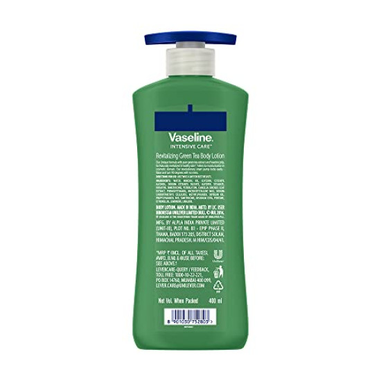 Vaseline Revitalizing Green Tea Body Lotion 400 ml - Deep Moisturization & Refreshing