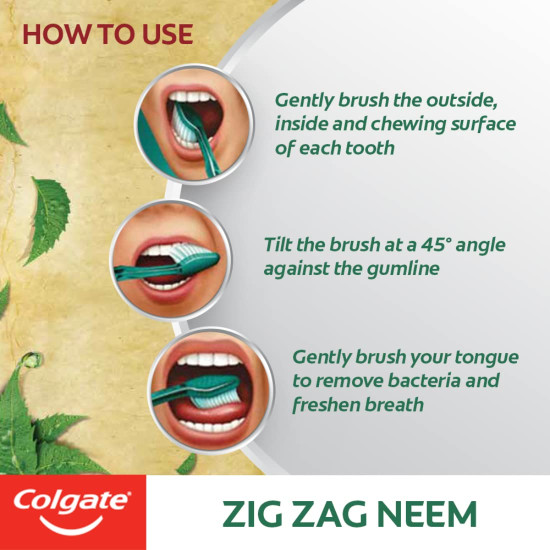 Colgate Swarna Vedshakti Toothpaste with ZigZag Neem Toothbrush - Natural Oral Care Colgate Swarna Vedshakti Toothpaste with ZigZag Neem Toothbrush - Natural Oral Care