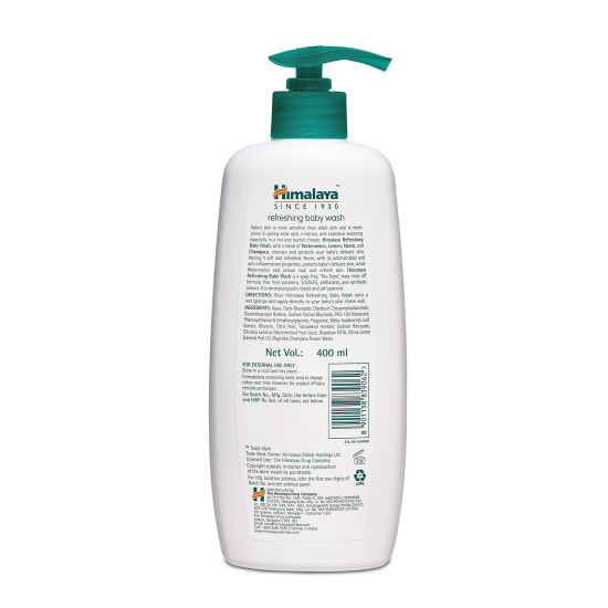 Himalaya Refreshing Baby Wash 400 ml - Gentle Care for Babies Himalaya Refreshing Baby Wash 400 ml - Gentle Care for Babies
